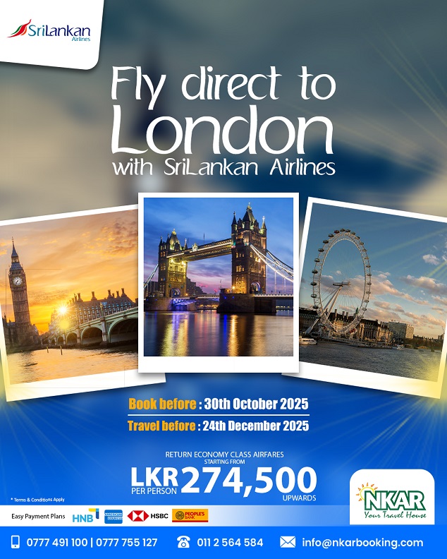 Fly Direct Colombo to London | SriLankan Airlines Deals